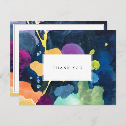 Modern, helder Abstract patroon Notitiekaartje (Voorkant / Achterkant)