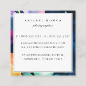 Modern, helder Abstract patroon Vierkante Visitekaartje (Achterkant)