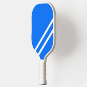 Modern Helder Blauw Rood Slank Wit Racing Stripes Pickleball Paddle (Links)