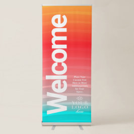Modern helder en gedurfd welkom voor kleine bedrij roll-up banner