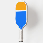 Modern Helder Geel Blauw Wit Groen Kleurenblok Pickleball Paddle (Links)