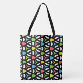 Modern helder geometrisch patroon in hedendaags tote bag (Voorkant)