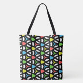 Modern helder geometrisch patroon in hedendaags tote bag (Achterkant)