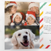 Modern Helder Kleurrijk | Kerstbrief Drieluik Wenskaart (Binnenzijde eerst)