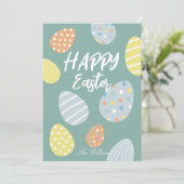 Modern helder kleurrijk Pasen Feestdagenkaart (Staand voorkant)