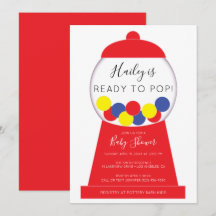 Modern Helder Neutraal Gumball Machine Baby shower
