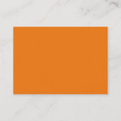 Modern Helder Oranje Bruiloft QR Code Informatiekaartje (Achterkant)