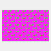 Modern, helder, Oranje, warm roze Kerstmis Inpakpapier Vel (Voorkant)