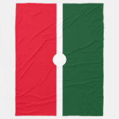 Modern Helder Rood Bos Groen Wit Kleurblok Fleece Deken (Voorkant)