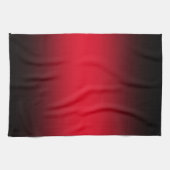 Modern helder rood en zwart verloop theedoek (Horizontaal)