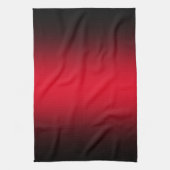 Modern helder rood en zwart verloop theedoek (Verticaal)