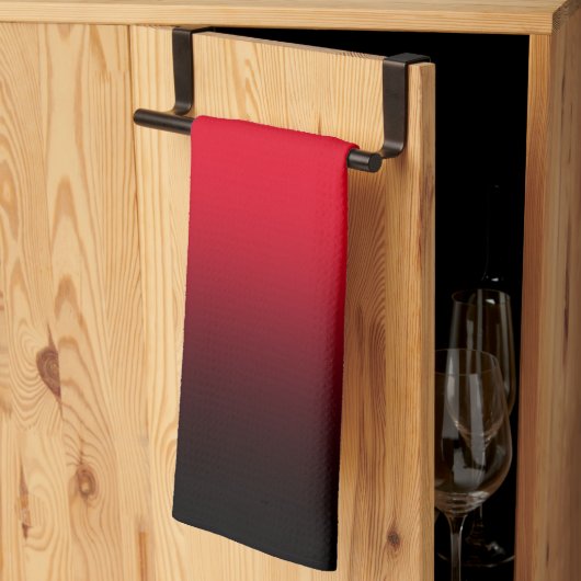 Modern helder rood en zwart verloop theedoek (Derde Gevouwen)