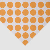 Modern Helder Sinaasappel en Wit Grote Polka Dots Tissuepapier (Detail)