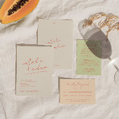 Modern Helder Sinaasappel Retro Fun Whimsical Brui Kaart