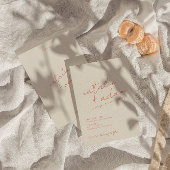 Modern Helder Sinaasappel Retro Fun Whimsical Brui Kaart