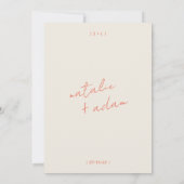 Modern Helder Sinaasappel Retro Fun Whimsical Brui Kaart (Achterkant)