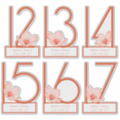 Modern Helder sinaasappels tafelnummers 12-17 uits Sticker (Voorkant)