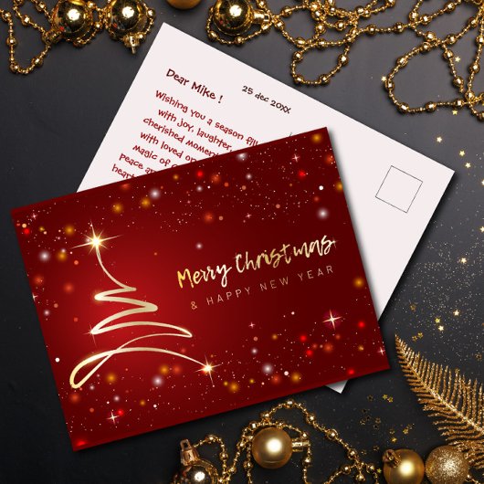 Modern & helder Vrolijk Kerst Briefkaart