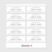 Modern Helder Wit Kaarsenblik 3x1"Rechthoeketiket Sticker (Vel)
