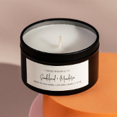 Modern Helder Wit Kaarsenblik 3x1"Rechthoeketiket Sticker