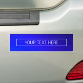 Modern helderblauw en Paarse gradiënt ombre Bumpersticker (Op auto)