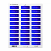 Modern helderblauw en Paarse gradiënt ombre Etiket (Full Sheet)