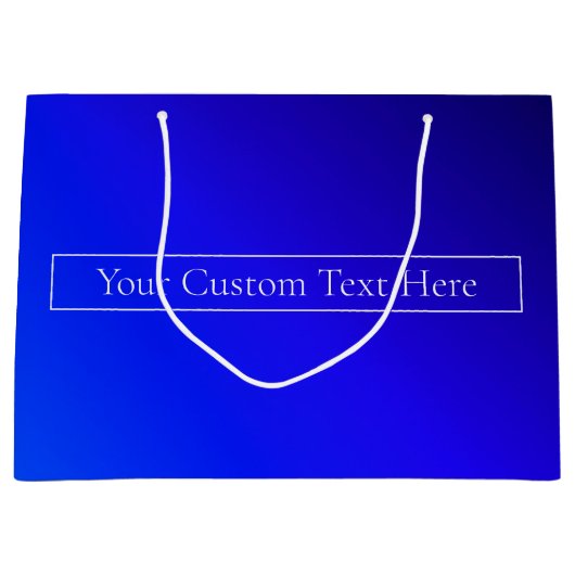 Modern helderblauw en Paarse gradiënt ombre Groot Cadeauzakje (Voorkant)