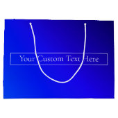 Modern helderblauw en Paarse gradiënt ombre Groot Cadeauzakje (Achterkant)