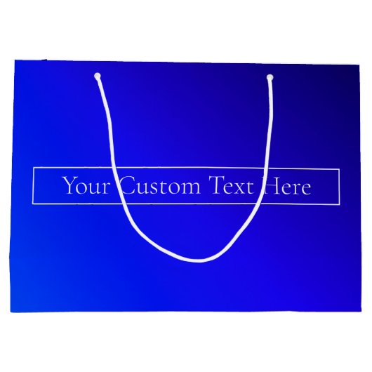 Modern helderblauw en Paarse gradiënt ombre Groot Cadeauzakje (Achterkant)