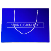 Modern helderblauw en Paarse gradiënt ombre Groot Cadeauzakje (Voorkant)