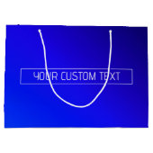 Modern helderblauw en Paarse gradiënt ombre Groot Cadeauzakje (Achterkant)