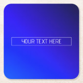 Modern helderblauw en Paarse gradiënt ombre Kartonnen Onderzetters (Voorkant)