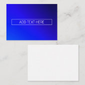 Modern helderblauw en Paarse gradiënt ombre Notitiekaartje (Voorkant / Achterkant)