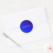 Modern helderblauw en Paarse gradiënt ombre Ronde Sticker (Envelop)