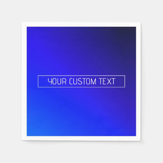 Modern helderblauw en Paarse gradiënt ombre Servet (Voorkant)