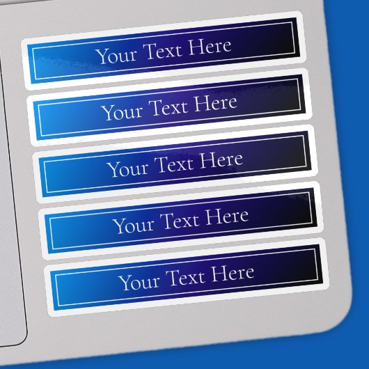 Modern helderblauw en Paarse gradiënt ombre Sticker