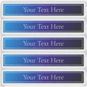 Modern helderblauw en Paarse gradiënt ombre Sticker (Voorkant)