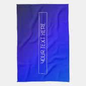 Modern helderblauw en Paarse gradiënt ombre Theedoek (Verticaal)