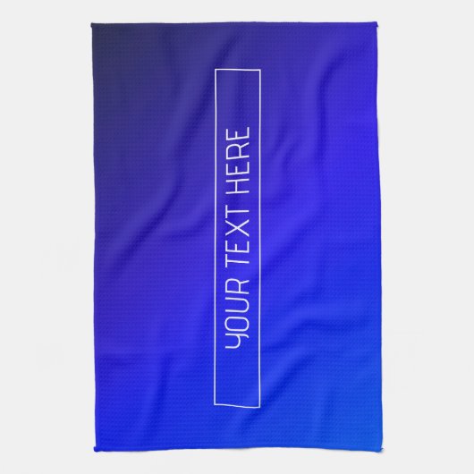 Modern helderblauw en Paarse gradiënt ombre Theedoek (Verticaal)