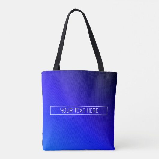 Modern helderblauw en Paarse gradiënt ombre Tote Bag (Achterkant)