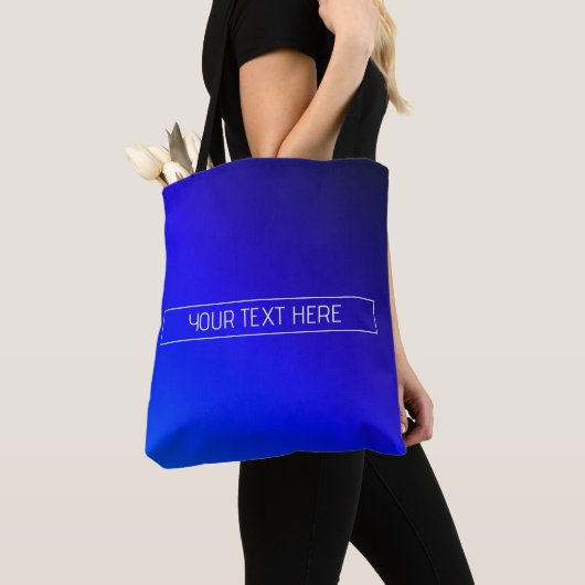 Modern helderblauw en Paarse gradiënt ombre Tote Bag (Dichtbij)