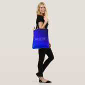 Modern helderblauw en Paarse gradiënt ombre Tote Bag (Op model)