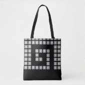 Modern Helicoïdaal abstract ontwerp in zwart-wit Tote Bag (Voorkant)