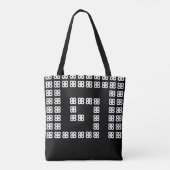 Modern Helicoïdaal abstract ontwerp in zwart-wit Tote Bag (Achterkant)