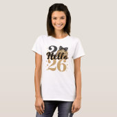 Modern Hello 2026 Typography New Year Ball  T-shirt (Voorkant volledig)
