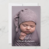 Modern Hello Newborn Baby Photo Collage Birth  Aankondiging (Voorkant)