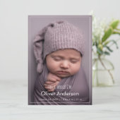 Modern Hello Newborn Baby Photo Collage Birth  Aankondiging (Staand voorkant)