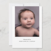Modern Hello Newborn Baby Photo Collage Birth  Aankondiging (Achterkant)