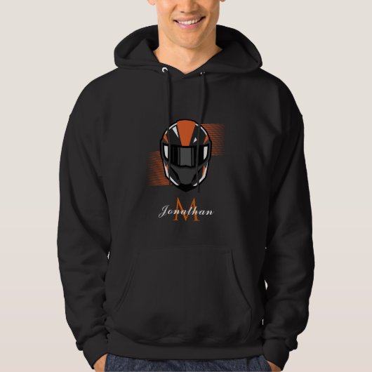 Modern Helmet Racing Motorcross - Aangepaste naam Hoodie (Voorkant)