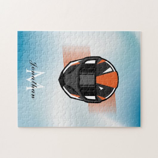 Modern Helmet Racing Motorcross - Aangepaste naam  Legpuzzel (Horizontaal)